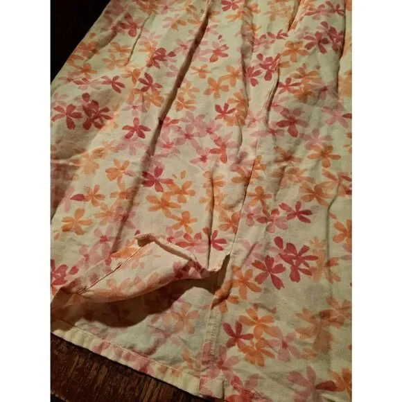 Liz Claiborne Liz Sport Dress Size 16 Sleeveless Floral Linen Blend Sundress - Picture 4 of 4